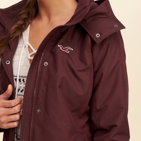 hollister burgundy jacket